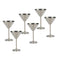 Stainless Steel Martini Drinking Glass, Martini Glass for Serving, 200 ml, Set of 6, Silver