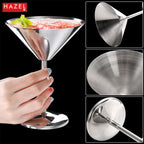 Stainless Steel Martini Drinking Glass, Martini Glass for Serving, 200 ml, Set of 6, Silver