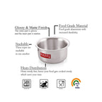 Aluminium Flat Bottom Patila Tope Pot, Set of 5, 875 ml-2600 ml, Silver