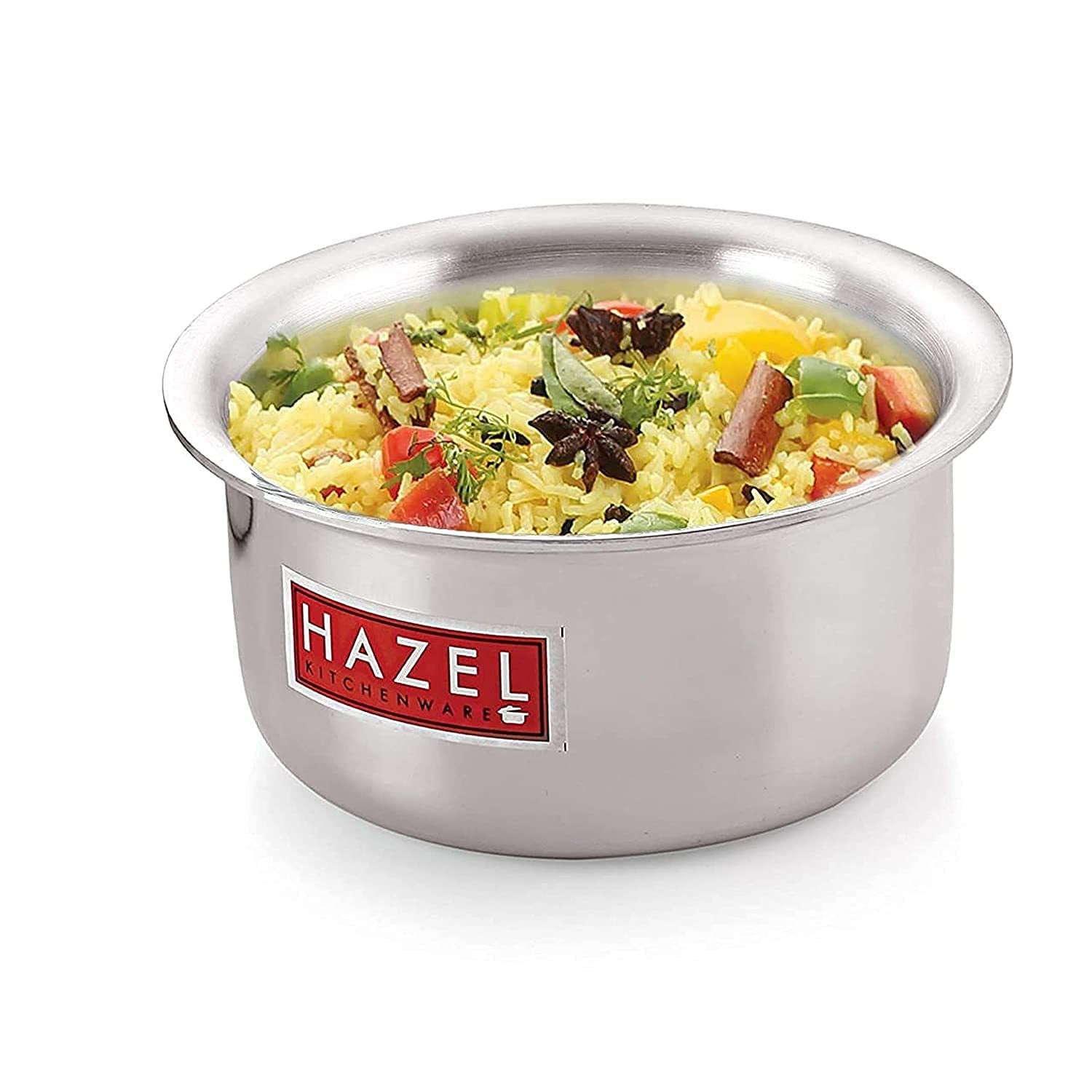 Aluminium Flat Bottom Patila Tope Pot, Set of 5, 875 ml-2600 ml, Silver