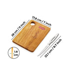 Wooden Chopping Board with Stainless Steel Knife, Set of 2