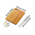 Stainless Steel Tomato Knife with Wooden Chopping Board Set of 2