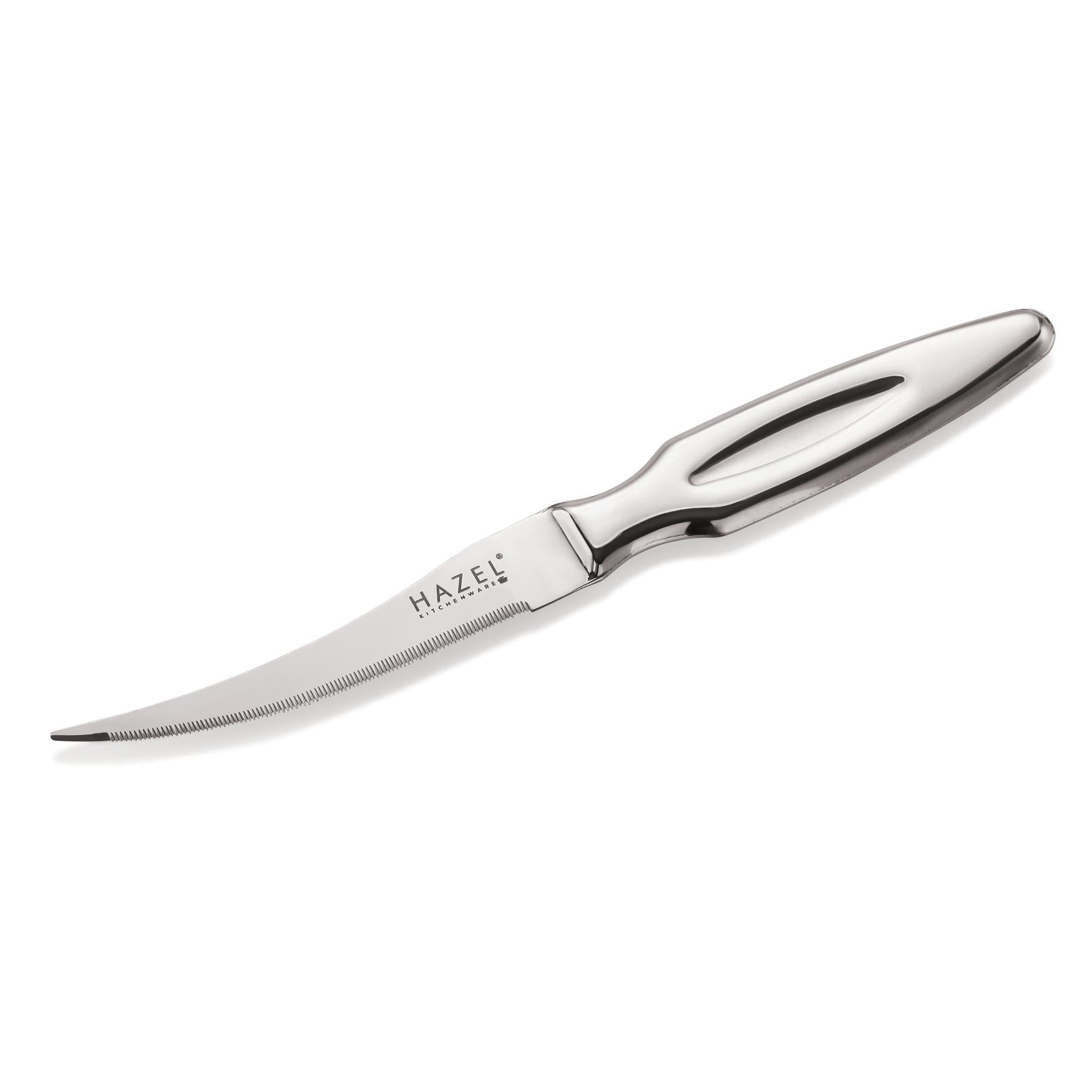 Stainless Steel Tomato Knife with Wooden Chopping Board Set of 2