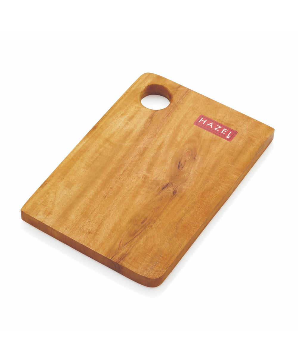 Wooden Chopping Board for Kitchen with Stainless Steel Chef Sharp knife, Set of 2