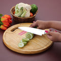 Wooden Chopping Board for Kitchen with Stainless Steel Chef Knife, Set of 2