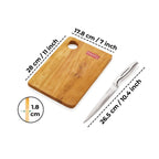 Stainless Kitchen Paring knife with Wooden Chopping Board for Kitchen, Set of 2