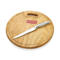 Wooden Chopping Board with Stainless Steel Paring Knife, Set of 2