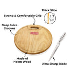 Wooden Chopping Board with Stainless Steel Paring Knife, Set of 2