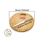 Wooden Chopping Board with Stainless Steel Paring Knife, Set of 2