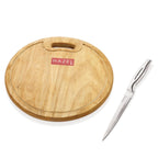 Wooden Chopping Board with Stainless Steel Paring Knife, Set of 2