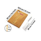Wooden Chopping Board for Kitchen with Stainless Steel Chopper Sharp knife, Set of 2