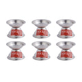 Stainless Steel Fulwati Diya, Pooja Deepak Oil Lamp, (5 x 3.8cm), Set of 6