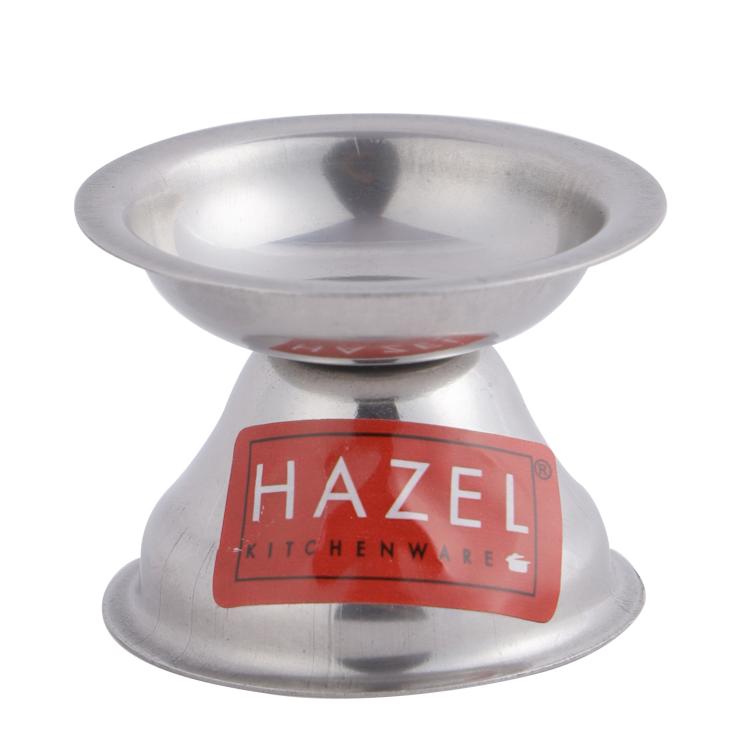Stainless Steel Fulwati Diya, Pooja Deepak Oil Lamp, (5 x 3.8cm), Set of 6