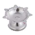 Stainless Steel 7 Wati Diya for Puja, Oil Lamp Deepak, Set of 2