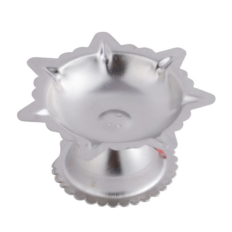 Stainless Steel 7 Wati Diya for Puja, Oil Lamp Deepak, Set of 2