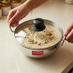 4mm Aluminium Kadai With Glass Lid, 1750 ML, 20.8cm