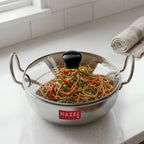 4mm Aluminium Kadai With Glass Lid, 3500 ML, 24.5cm