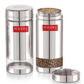 Stainless Steel See Through Transparent Container, Set of 2, 950 ml