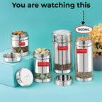 Stainless Steel Airtight Transparent Storage Container, 950 ml, Set of 6