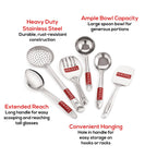 Stainless Steel Kitchen Spoon Set of 6, Ladle & Cooking Tools