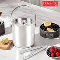 Small Ice Bucket with 3-Hole Tong, Set of 2, Compact Ice Server