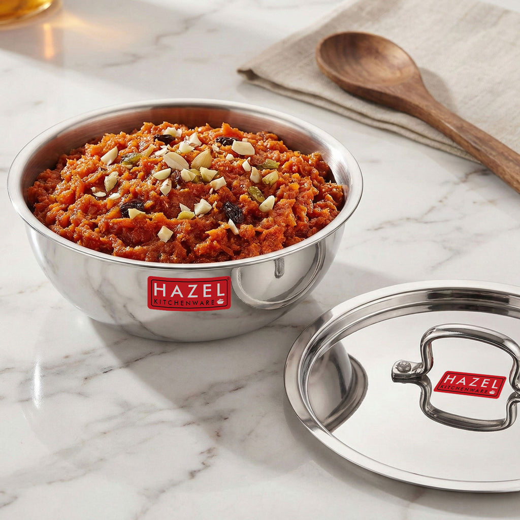 Triply Stainless Steel Induction  Tasla with Steel Lid – 4 L, 29.9 cm