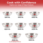 Triply Stainless Steel Induction Tasla with Steel Lid – 5 L, 32.1 cm