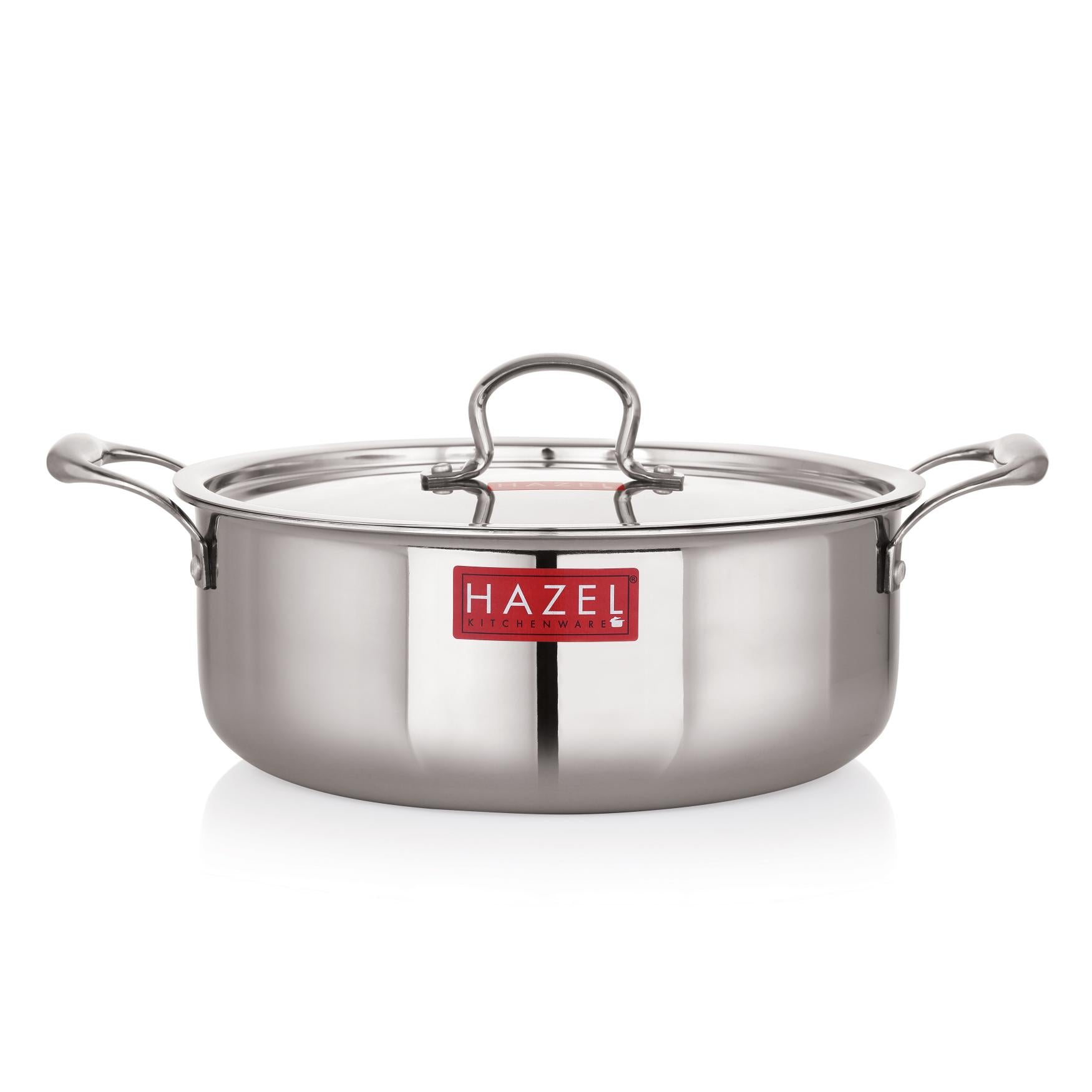 Triply Stainless Steel Cookpot, Induction Bottom, 5000 ml, 28.3 cm