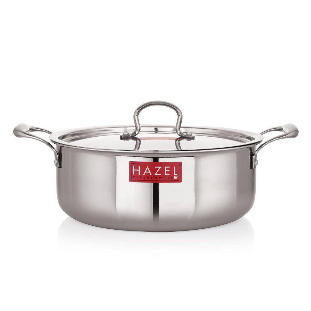 Triply Stainless Steel Casserole, Induction Bottom, 6000 ml, 30.1 cm