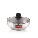 Aluminium Tasra Tasla Cookware with Glass Cover Lid, 2300 ml