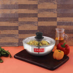 Aluminium Tasra Tasla Cookware with Glass Cover Lid, 2300 ml