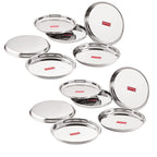 Stainless Steel Dinner Lunch Plate Bhojan Thali, Dia 29 cm, Medium, Set of 12