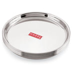 Stainless Steel Dinner Lunch Plate Bhojan Thali, Dia 26.5 cm, Small, Set of 6