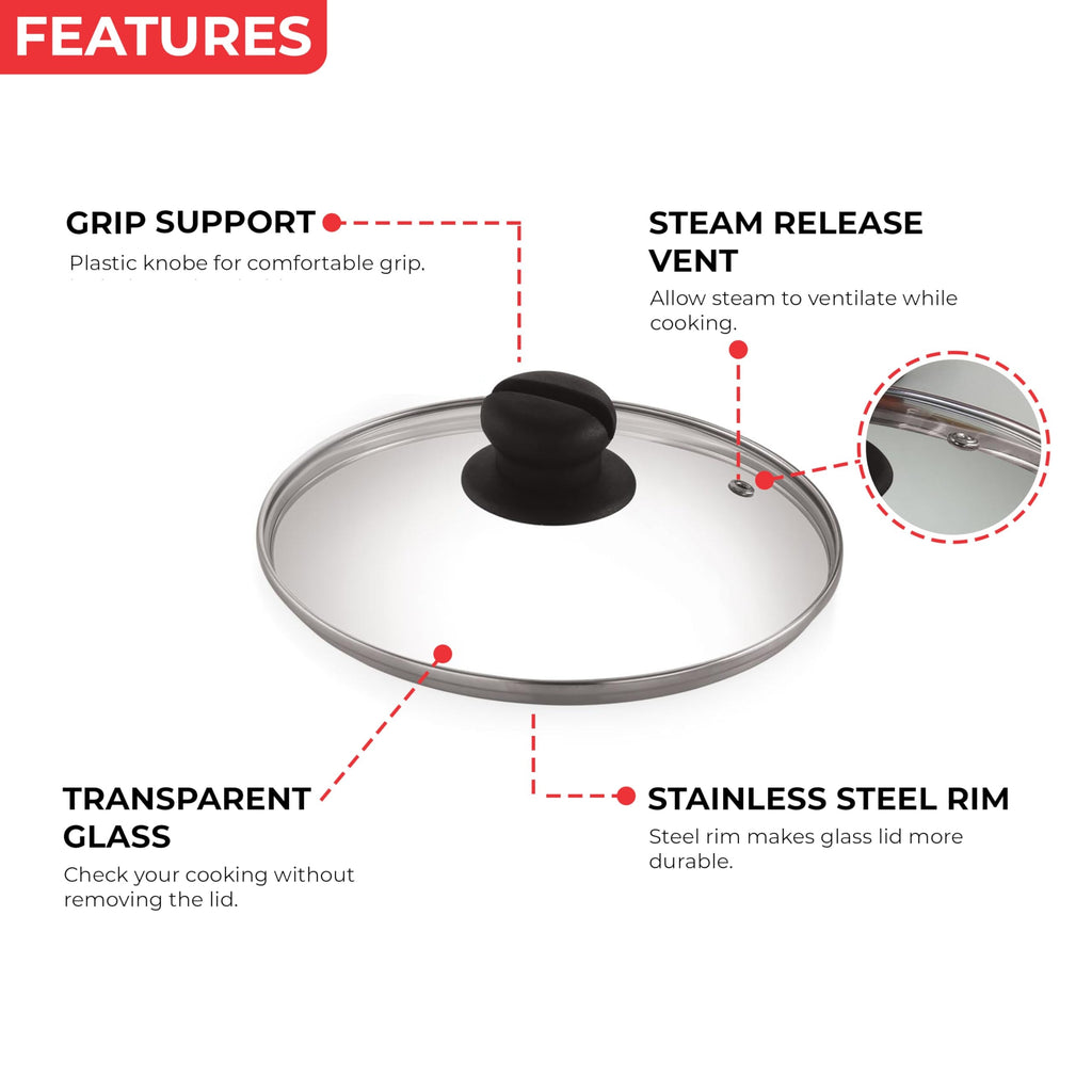 Aluminium Induction Tasra 2500ml with Lid, 22.5cm, All Cooktops