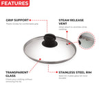 Aluminium Induction Tasra 2500ml with Lid, 22.5cm, All Cooktops