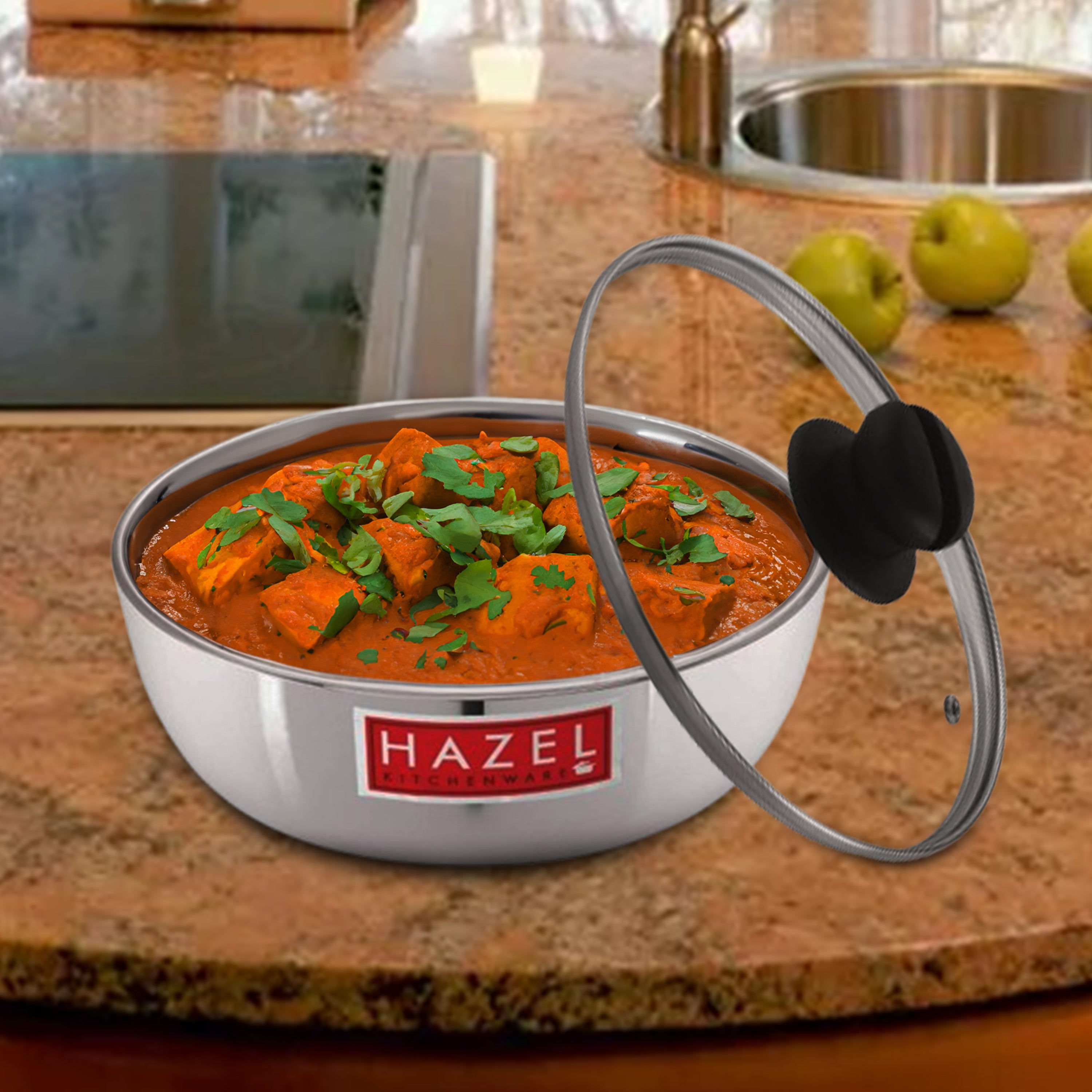 Aluminium Induction Tasra with Lid, 3100 ml, 24.5 cm