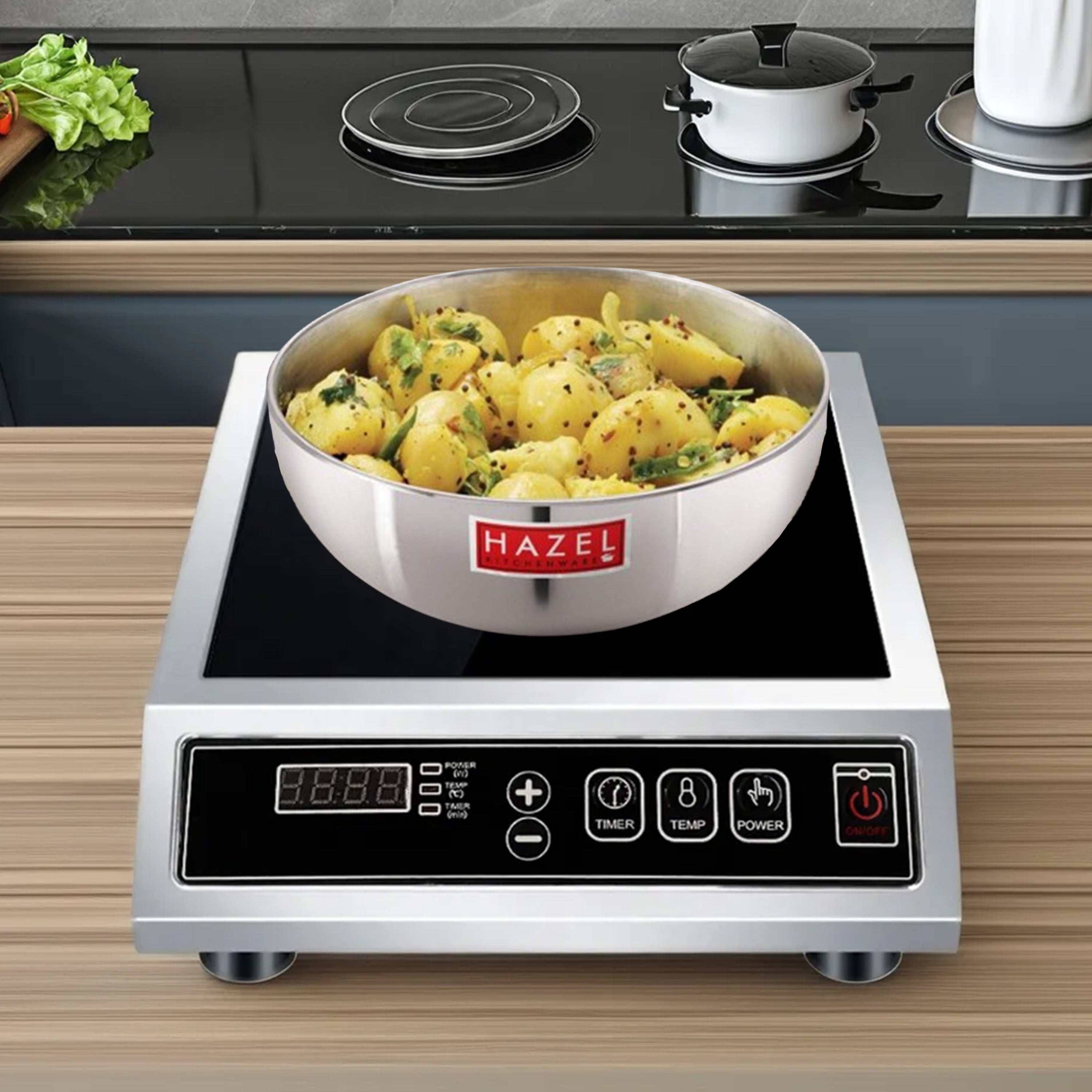 Aluminium Induction Tasra with Lid, 3100 ml, 24.5 cm