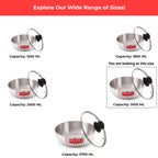 Aluminium Induction Tasra with Lid, 3100 ml, 24.5 cm