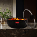 Hard Anodised Tasra Deep Pot, 2500 ml with Lid, Induction & Gas Compatible