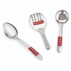 Stainless Steel Dinner Set of 51 Pieces (6 Plate, 6 Glass, 12 Bowl, 6 Spoon Set, 6 Dessert Plate, 3 pcs Serving Spoon, 6 pcs Quarter Plate, 6 pcs Fork)