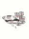 Stainless Steel Dinner Set 12 Pcs, Thali Set with Plates, Bowls & Glasses