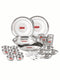 Stainless Steel Dinner Set 24 Pcs, Plates, Bowls, Spoons & Glasses