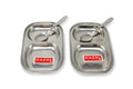 Stainless Steel 2 Section Plate Set with 2 Spoons, Divided Tray Set of 4