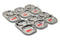 Stainless Steel 2 Section Plate Set of 6 with 6 Spoons, Mess Tray