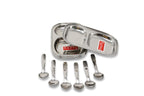Stainless Steel 2 Section Plate Set of 6 with 6 Spoons, Mess Tray