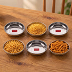 Steel Snack Plates, Set of 6, 11cm