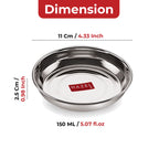Steel Snack Plates, Set of 6, 11cm