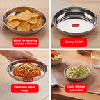 Steel Snack Plates, Set of 6, 11cm