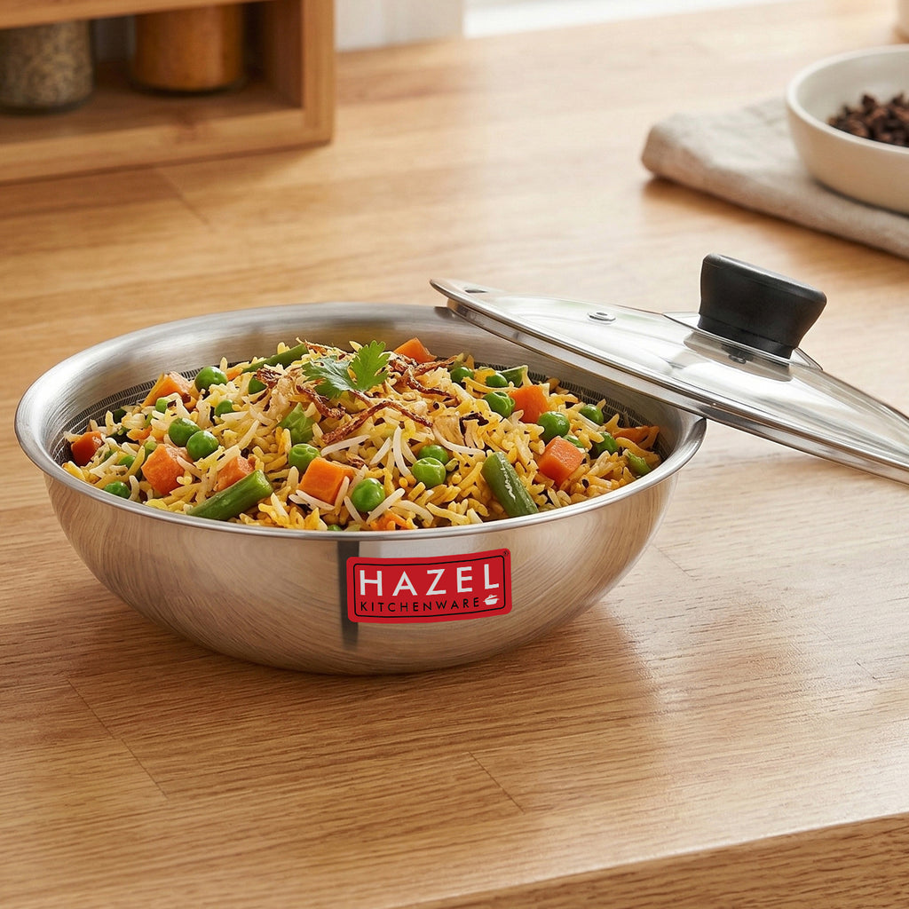 Honeycomb Non-Stick Tasla with Glass Lid – 24 cm, 2.5 L