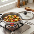 Honeycomb Triply Non-Stick Fry Pan with Lid – 24 cm, 1.5 L